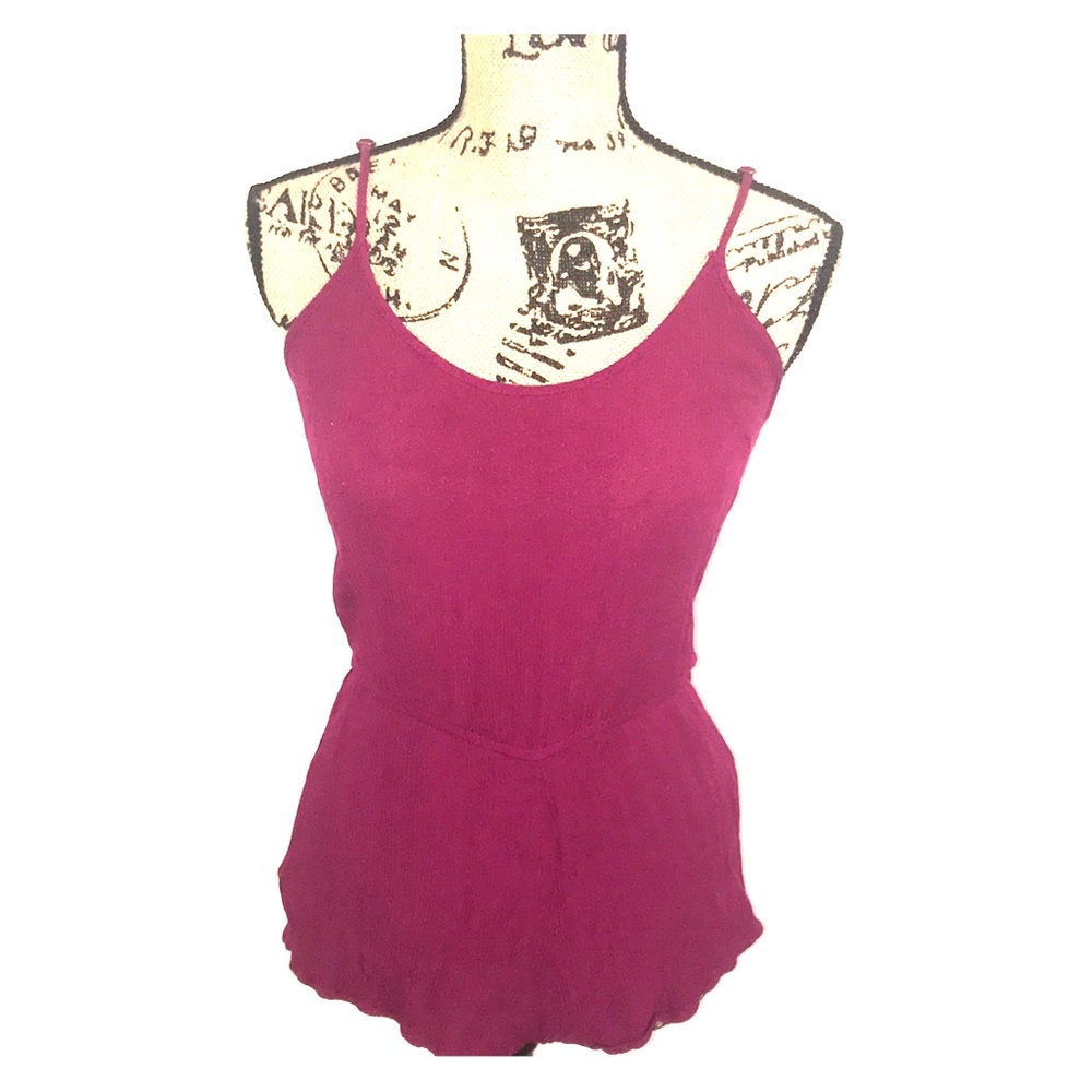 Ribbed romper with cinched waist